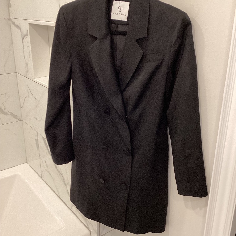 ANINE BING Francoise Black Blazer Dress XS